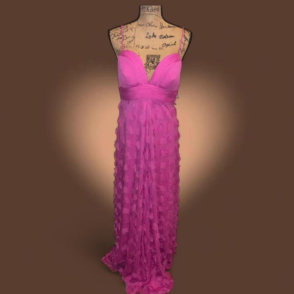 NWT Alex & Eve prom wedding guest Elegant Pink Evening Gown maxi dress